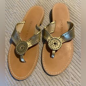 Jack Rogers EUC SZ8 gold sandals